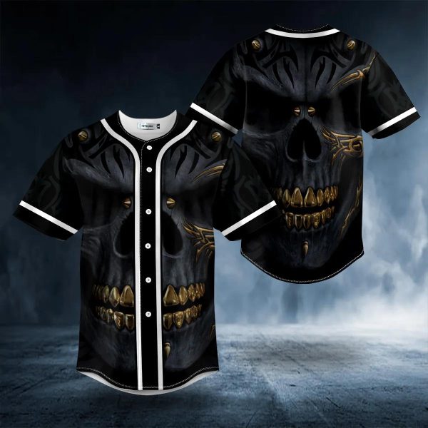 Black Gold Demon Skull Baseball Jersey Skull 26 Viking Graphic Tees 3D All Over Print Clothing 1 g7q7B.jpg