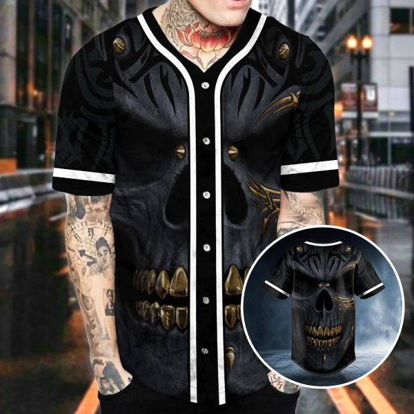 Black Gold Demon Skull Baseball Jersey Skull 26 Viking Graphic Tees 3D All Over Print Clothing 3 vTwcu.jpg