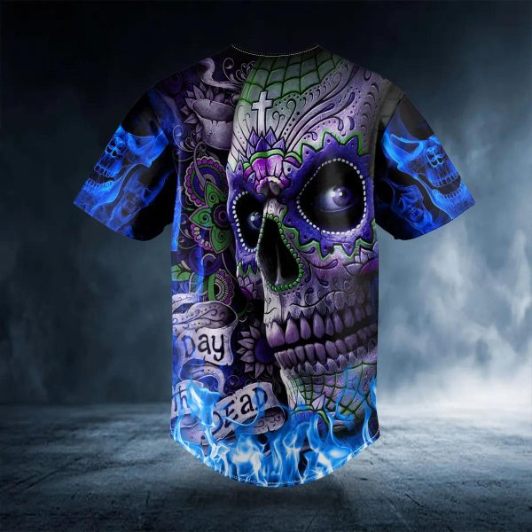 Blue Flame Cross Sugar Skull Baseball Jersey Skull 26 Viking Graphic Tees 3D All Over Print Clothing 2 ZiWVF.jpg