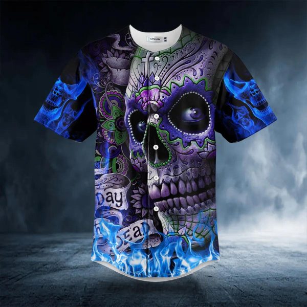 Blue Flame Cross Sugar Skull Baseball Jersey Skull 26 Viking Graphic Tees 3D All Over Print Clothing 3 59xyL.jpg