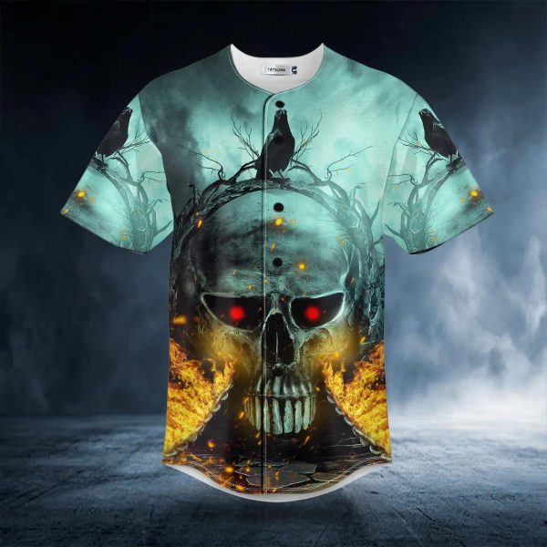 Dead Island Raven Skull Baseball Jersey Skull 26 Viking Graphic Tees 3D All Over Print Clothing 3 MC5hu.jpg