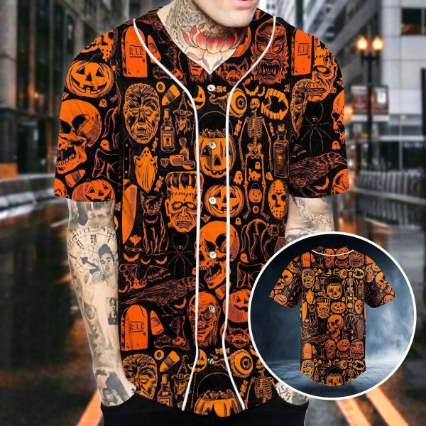 Happy Halloween Pattern Pumpkin Skull Baseball Jersey Skull 26 Viking Graphic Tees 3D All Over Print Clothing 4 bvfeF.jpg