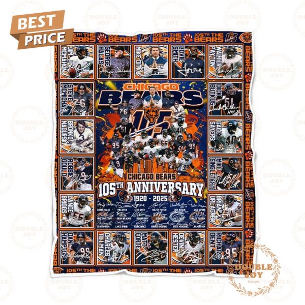 Chicago Bears 105th Anniversary 1920 – 2025 Fleece Blanket