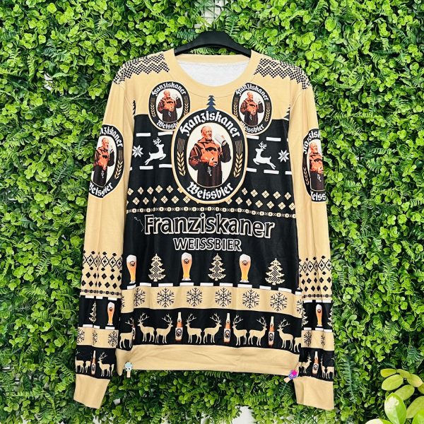 Franziskaner Hefe Weissbier Beer Holiday Ugly Christmas Sweater