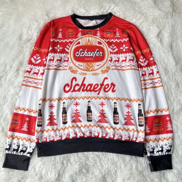 Personalized Schaefer Beer Ugly Christmas Sweater