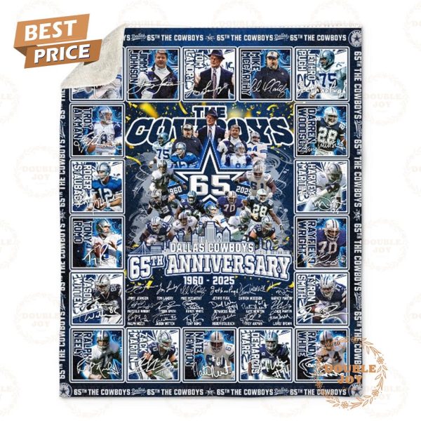 Dallas Cowboys 65th Anniversary 1960 – 2025 Fleece Blanket