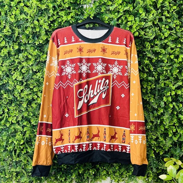 Personalized Funny Schlitz Beer Ugly Christmas Sweater