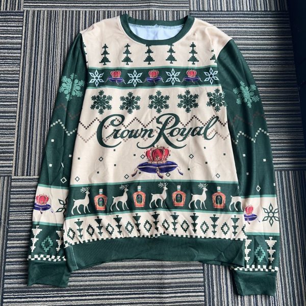 Whiskey Crown Royal Apple Christmas Ugly Sweaters