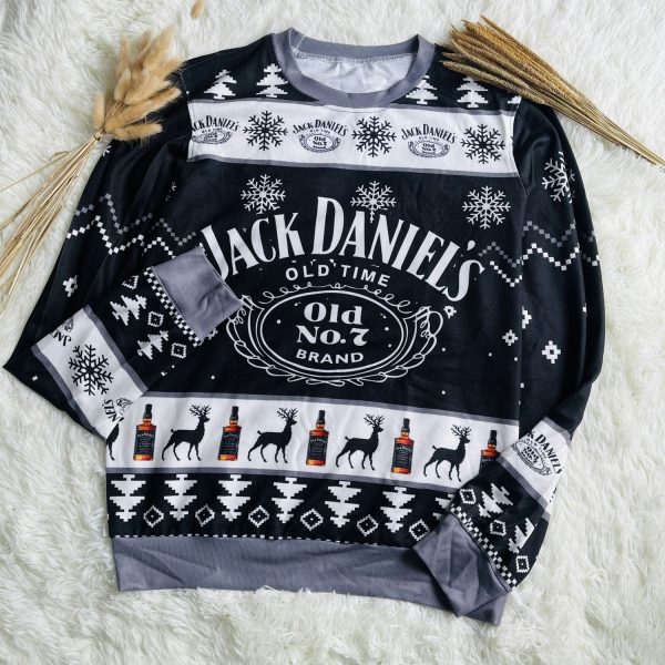 Jack Daniels Whiskey Ugly Christmas Sweater