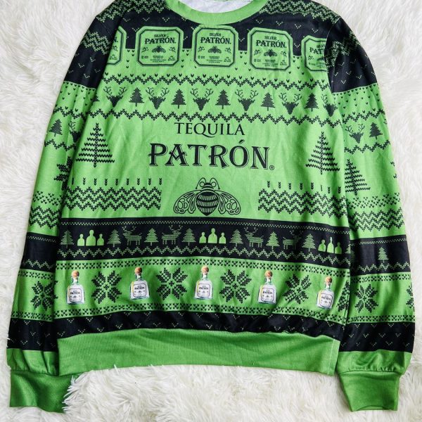 Tequila Patron Alcohol Ugly Christmas Sweater