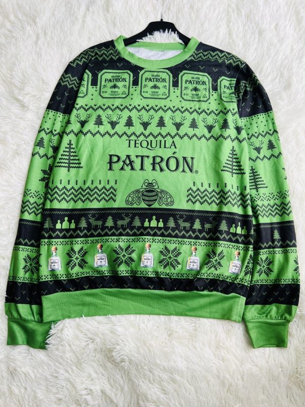 Tequila Patron Alcohol Ugly Christmas Sweater