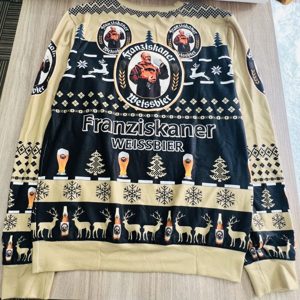 Franziskaner Hefe Weissbier Beer Holiday Ugly Christmas Sweater