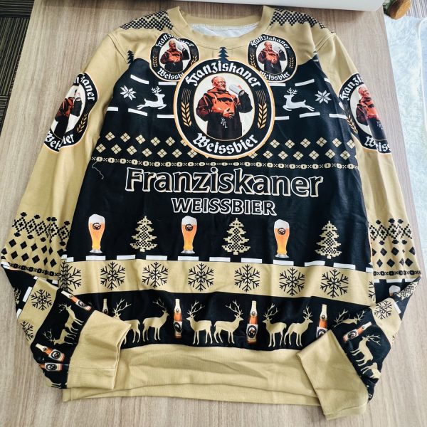 Franziskaner Hefe Weissbier Beer Holiday Ugly Christmas Sweater