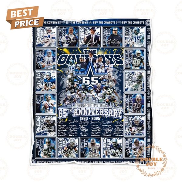 Dallas Cowboys 65th Anniversary 1960 – 2025 Fleece Blanket