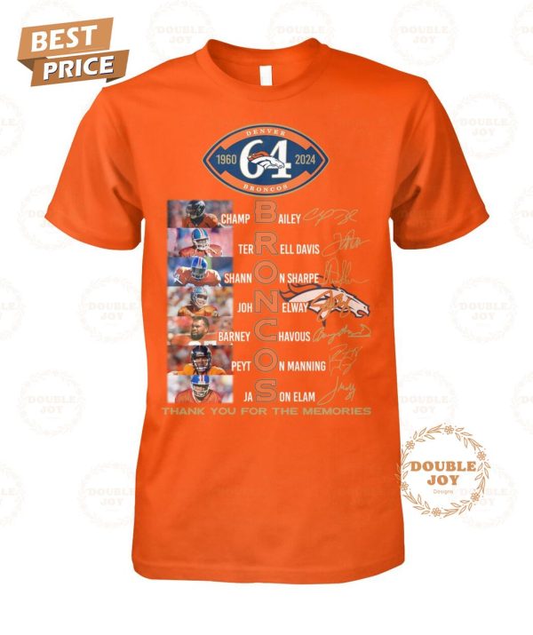 Denver Broncos 64th Anniversary Thank You For The Memories T-Shirt