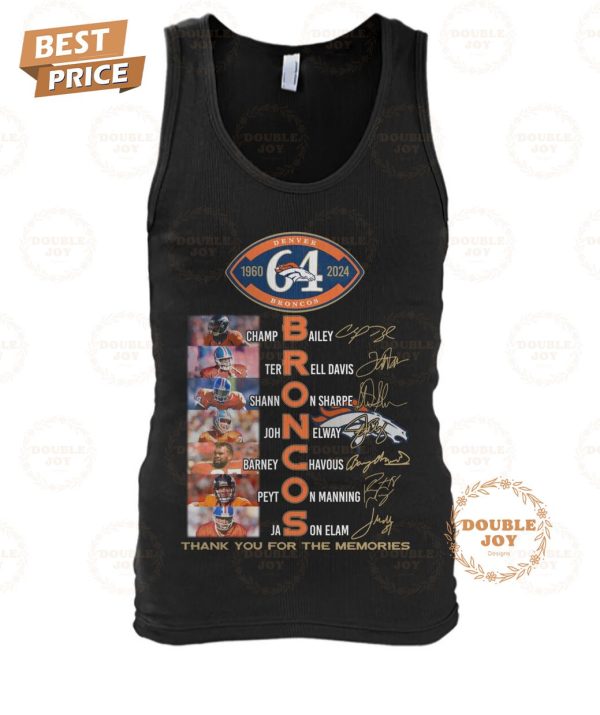 Denver Broncos 64th Anniversary Thank You For The Memories T-Shirt