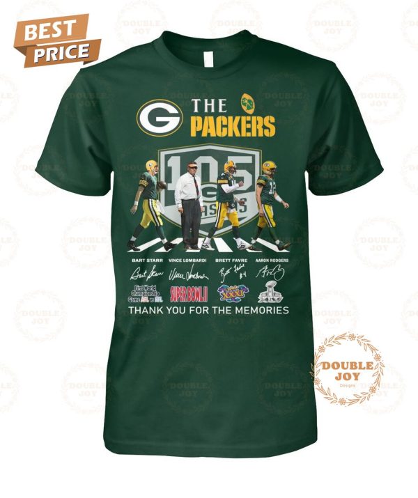 Green Bay Packers 105th Anniversary Thank You For The Memories T-Shirt