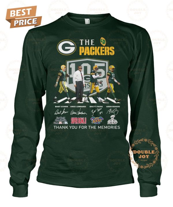 Green Bay Packers 105th Anniversary Thank You For The Memories T-Shirt