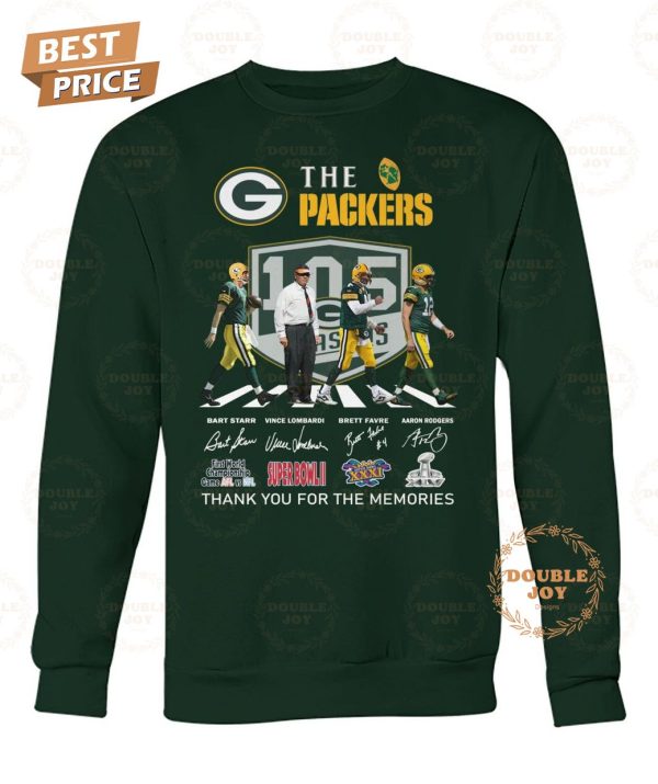 Green Bay Packers 105th Anniversary Thank You For The Memories T-Shirt