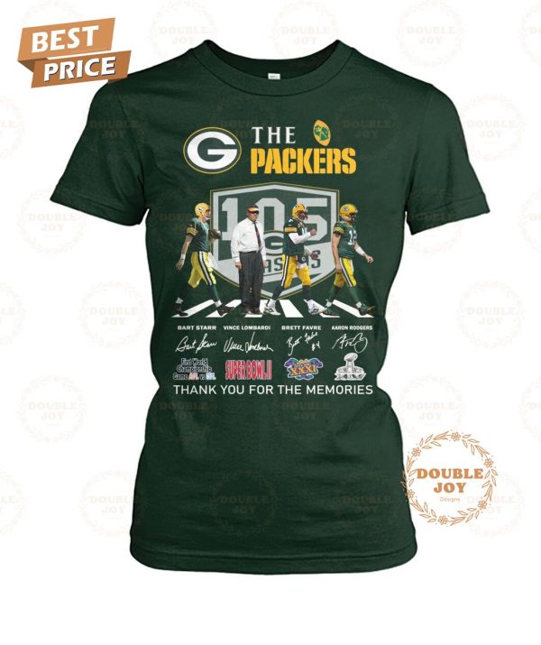 Green Bay Packers 105th Anniversary Thank You For The Memories T-Shirt