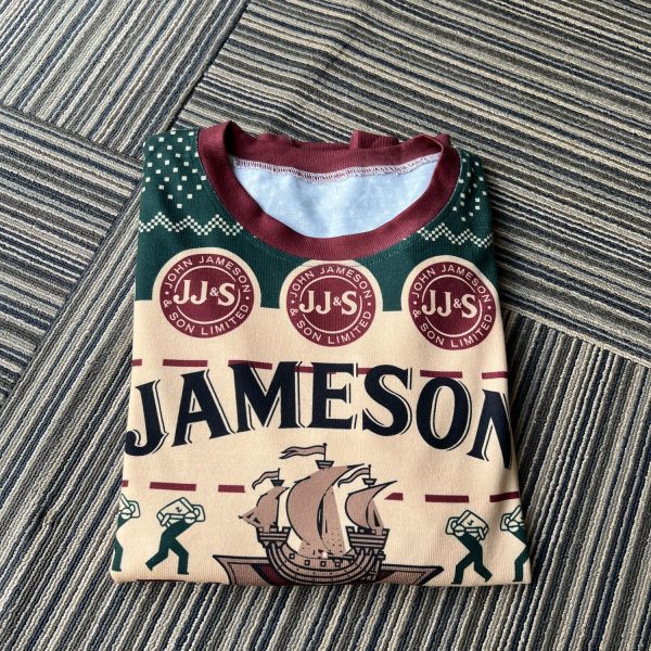 Jameson Irish Whiskey Alcohol Ugly Christmas Sweater