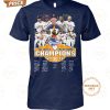 Houston Astros 4 Years In A Row 2021 2022 2023 2024 AL West Division Champions T-Shirt