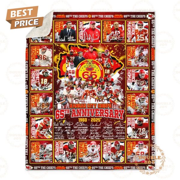 Kansas City Chiefs 65th Anniversary 1960 – 2025 Fleece Blanket