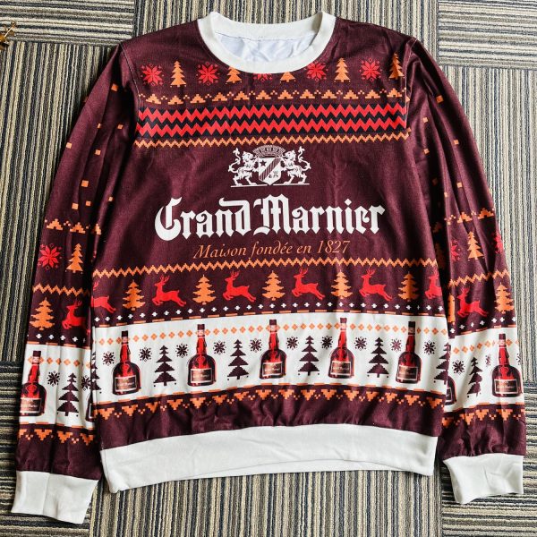 Grand Marnier Wine Ugly Christmas Sweater