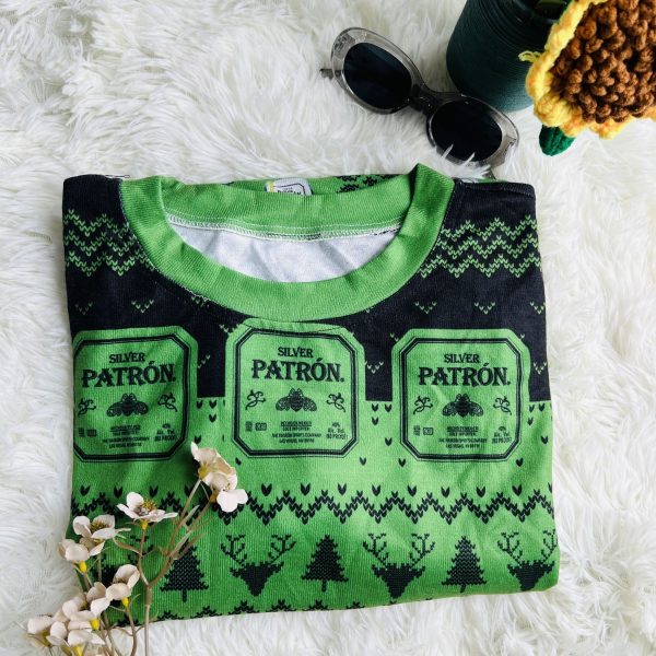 Tequila Patron Alcohol Ugly Christmas Sweater