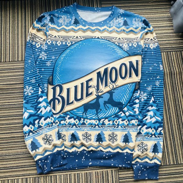 Blue Moon Beer Ugly Christmas Sweater