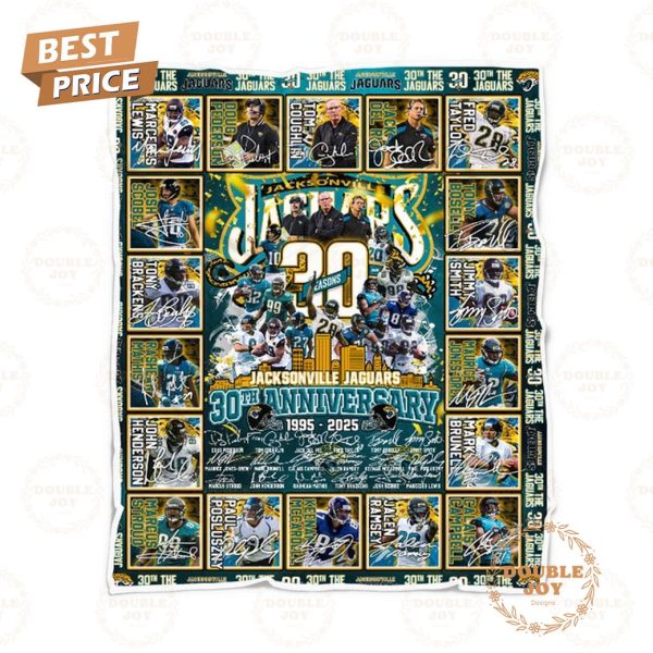 Jacksonville Jaguars 30th Anniversary 1995 – 2025 Fleece Blanket