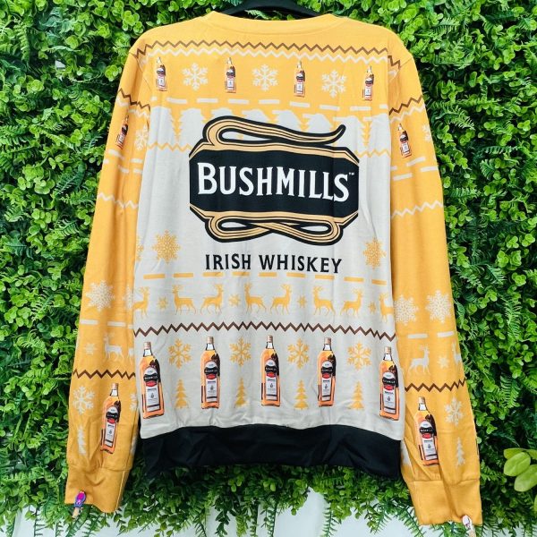 Bushmills Irish Whiskey Snowflakes Xmas Ugly Christmas Sweater