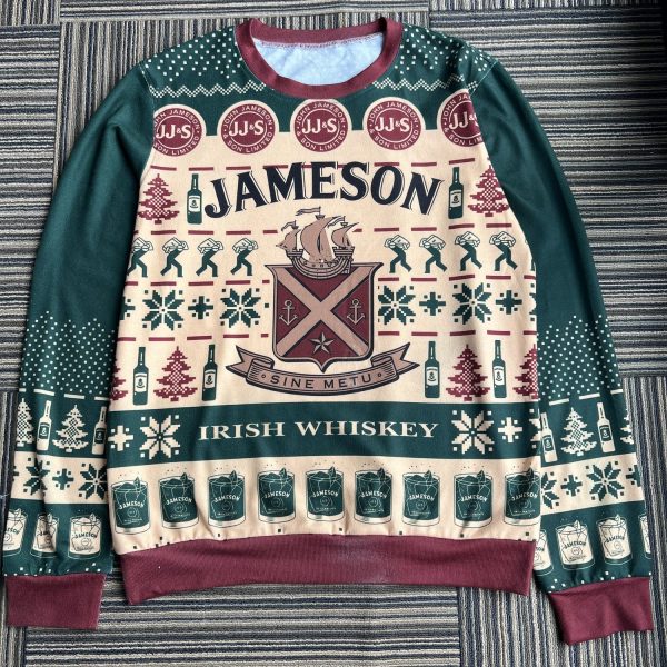 Jameson Irish Whiskey Alcohol Ugly Christmas Sweater