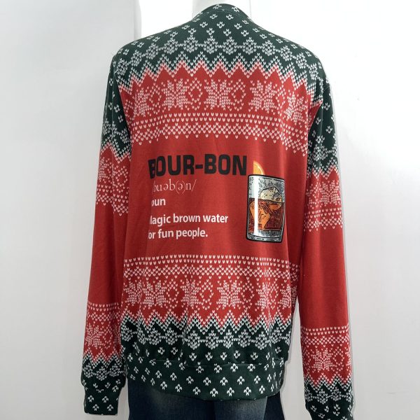 New 2024 Bourbon Noun Ugly Christmas Sweater