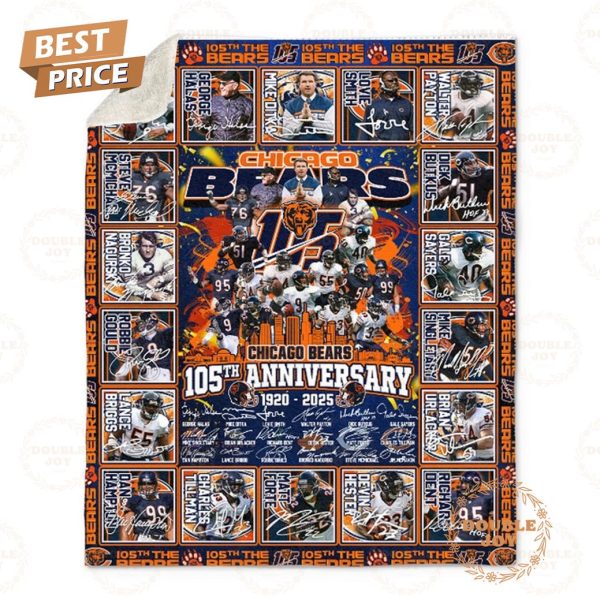 Chicago Bears 105th Anniversary 1920 – 2025 Fleece Blanket