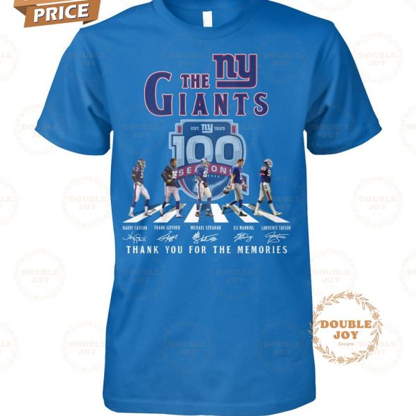 New York Giants 100th Anniversary Thank You For The Memories T-Shirt