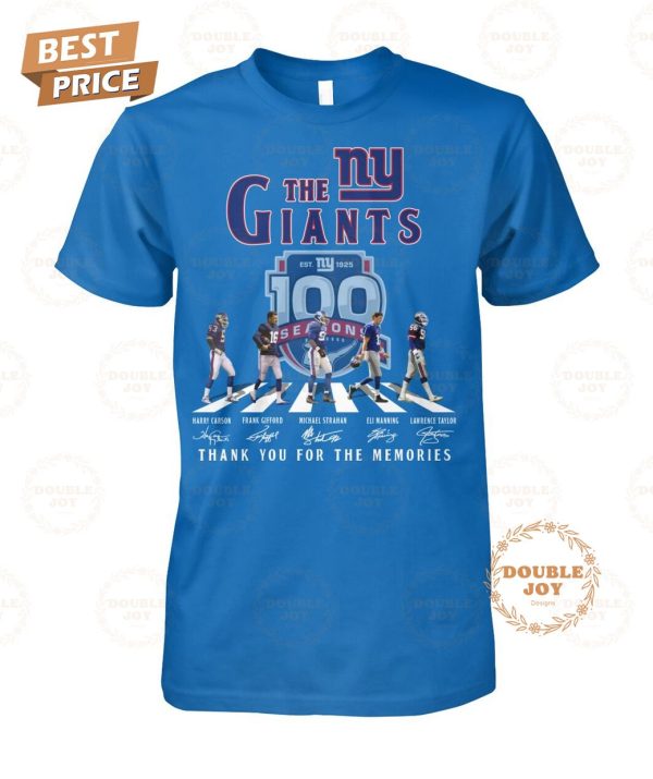 New York Giants 100th Anniversary Thank You For The Memories T-Shirt