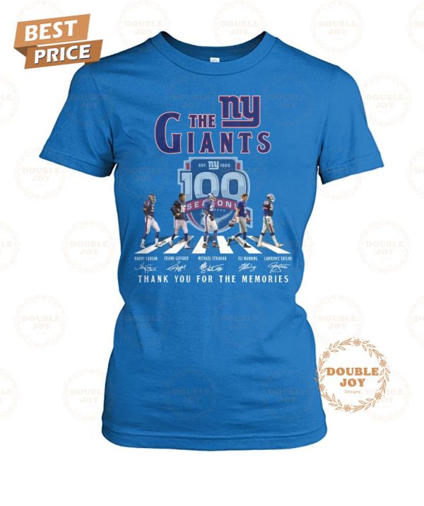 New York Giants 100th Anniversary Thank You For The Memories T-Shirt