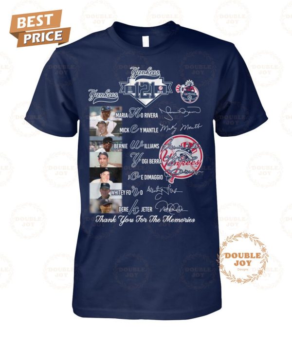 New York Yankees 121th Anniversary Thank You For The Memories T-Shirt