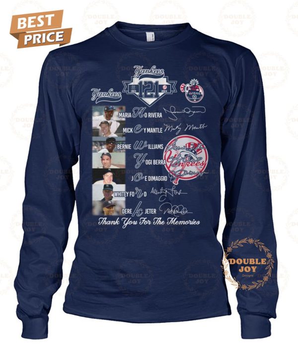 New York Yankees 121th Anniversary Thank You For The Memories T-Shirt