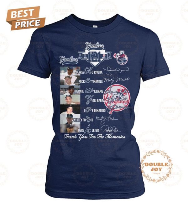 New York Yankees 121th Anniversary Thank You For The Memories T-Shirt