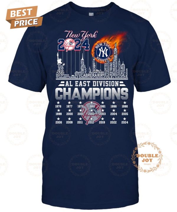 New York Yankees 2024 AL East Division Champions T-Shirt