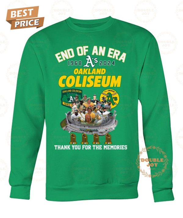 Oakland Coliseum 56th End Of An Era 1968-2024 Thank You For The Memories T-Shirt