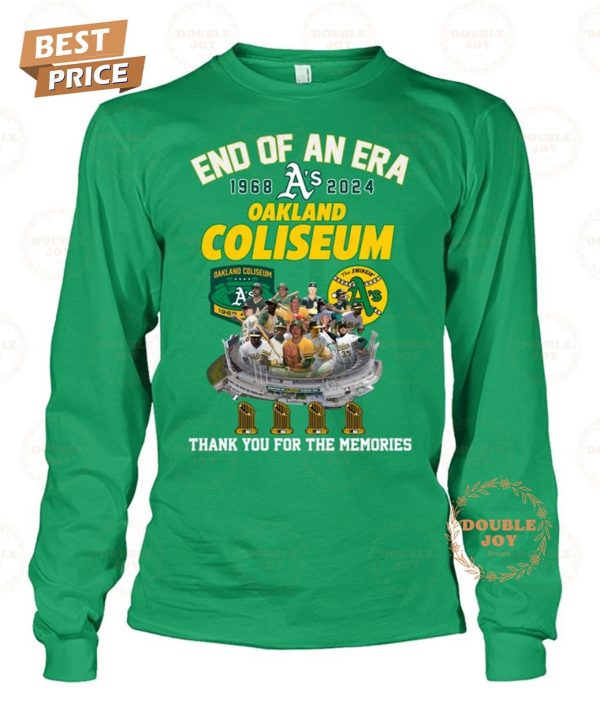 Oakland Coliseum 56th End Of An Era 1968-2024 Thank You For The Memories T-Shirt