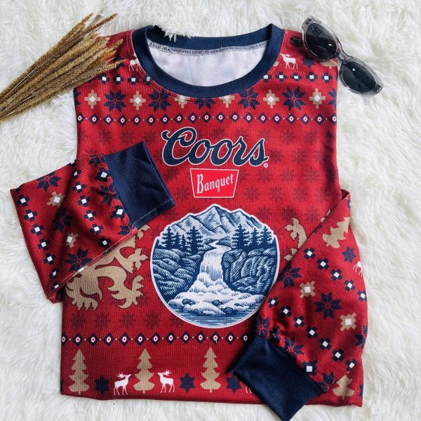 Coors Banquet Reindeer Xmas Ugly Christmas Sweater