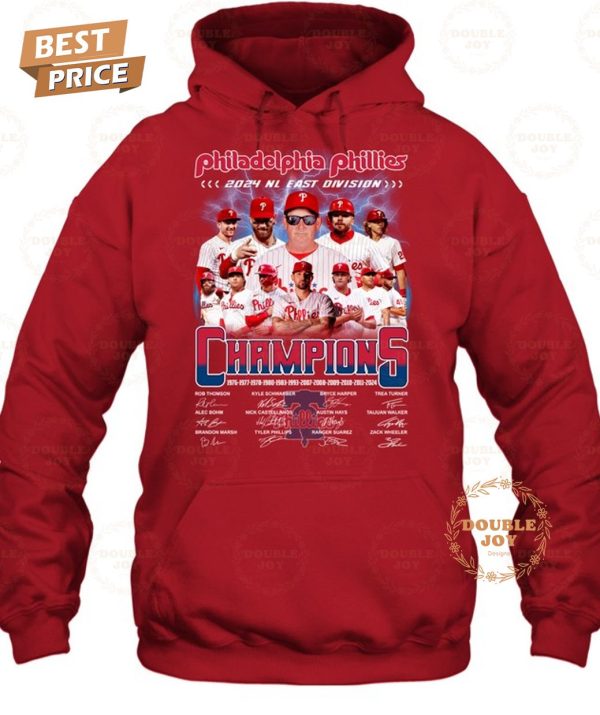 Philadelphia Phillies 2024 NL East Division Champions T-Shirt