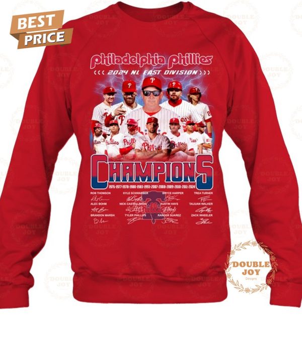 Philadelphia Phillies 2024 NL East Division Champions T-Shirt