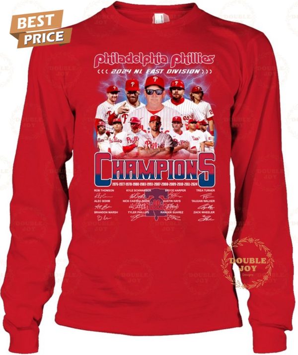 Philadelphia Phillies 2024 NL East Division Champions T-Shirt