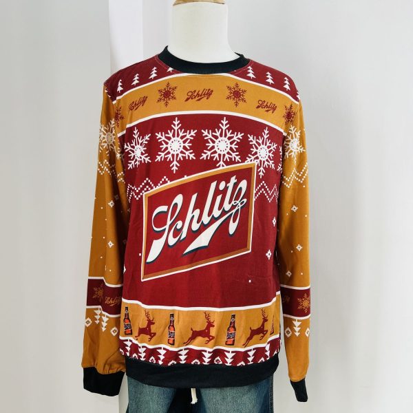 Personalized Funny Schlitz Beer Ugly Christmas Sweater