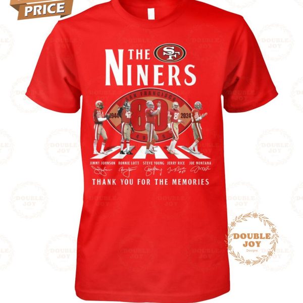 San Francisco 49ers 80th Anniversary Thank You For The Memories T-Shirt